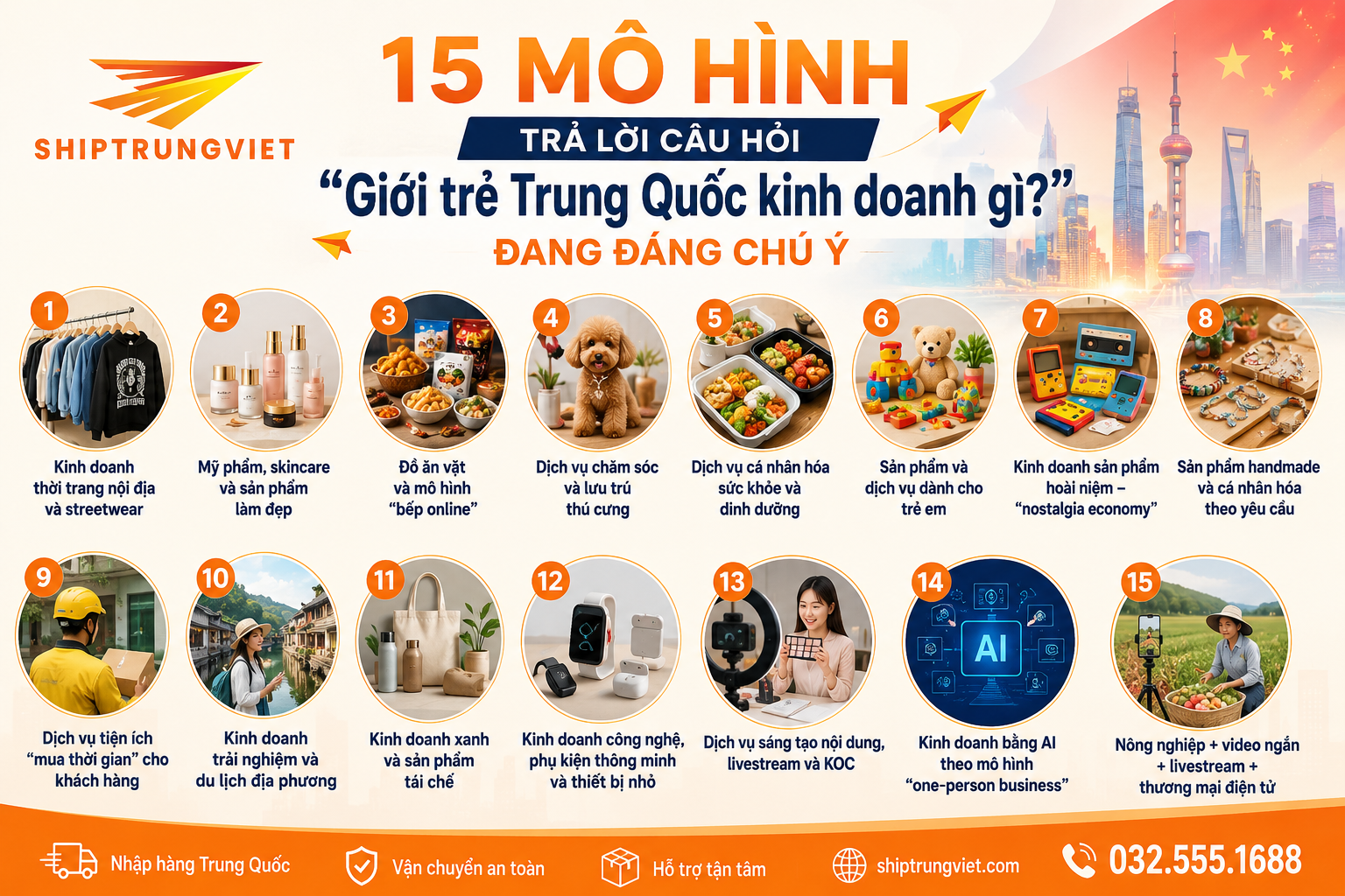 15 mô hình kinh doanh nổi bật và đáng học hỏi của giới trẻ Trung Quốc