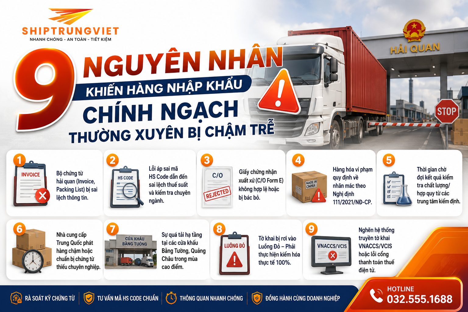 Vì sao hàng nhập khẩu chính ngạch bị chậm thông quan? 9 nguyên nhân và giải pháp tối ưu