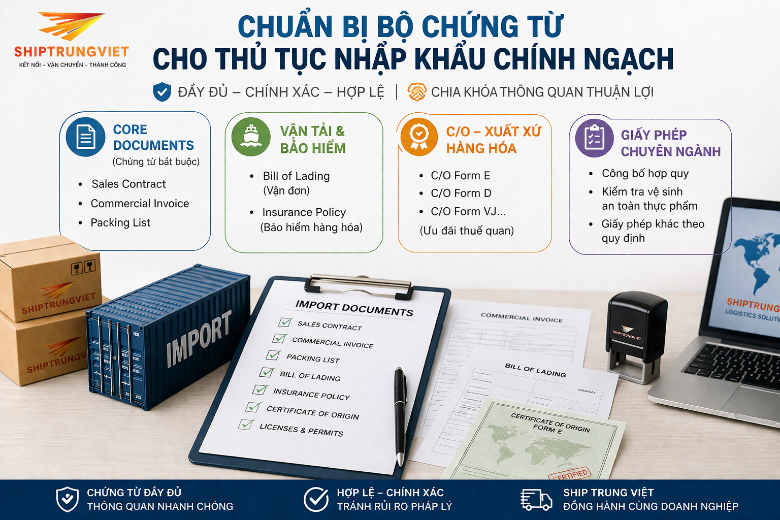 Thủ Tục Nhập Khẩu Chính Ngạch: Hướng Dẫn Chi Tiết Từ A–Z Cho Người Mới