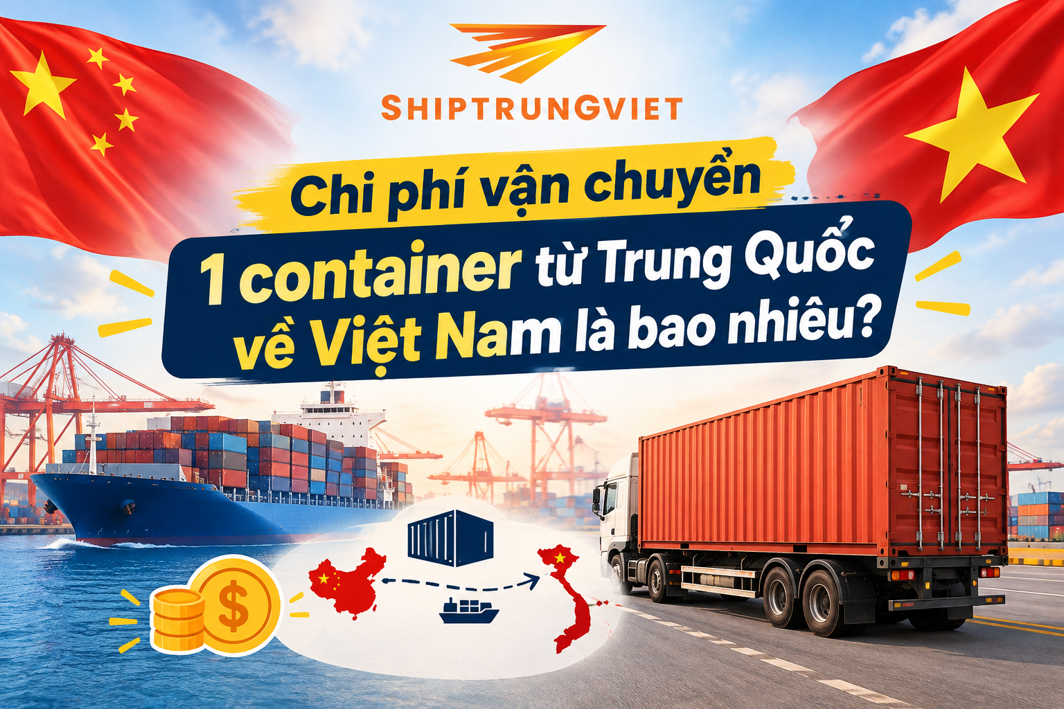 Chi Phí Vận Chuyển 1 Container Từ Trung Quốc Là Bao Nhiêu? [Cập nhật]