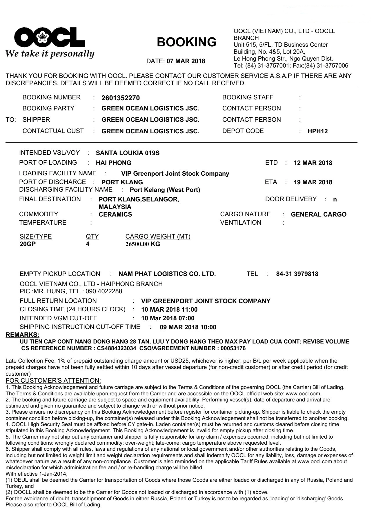 Booking hàng hóa xuất nhập khẩu là gì?