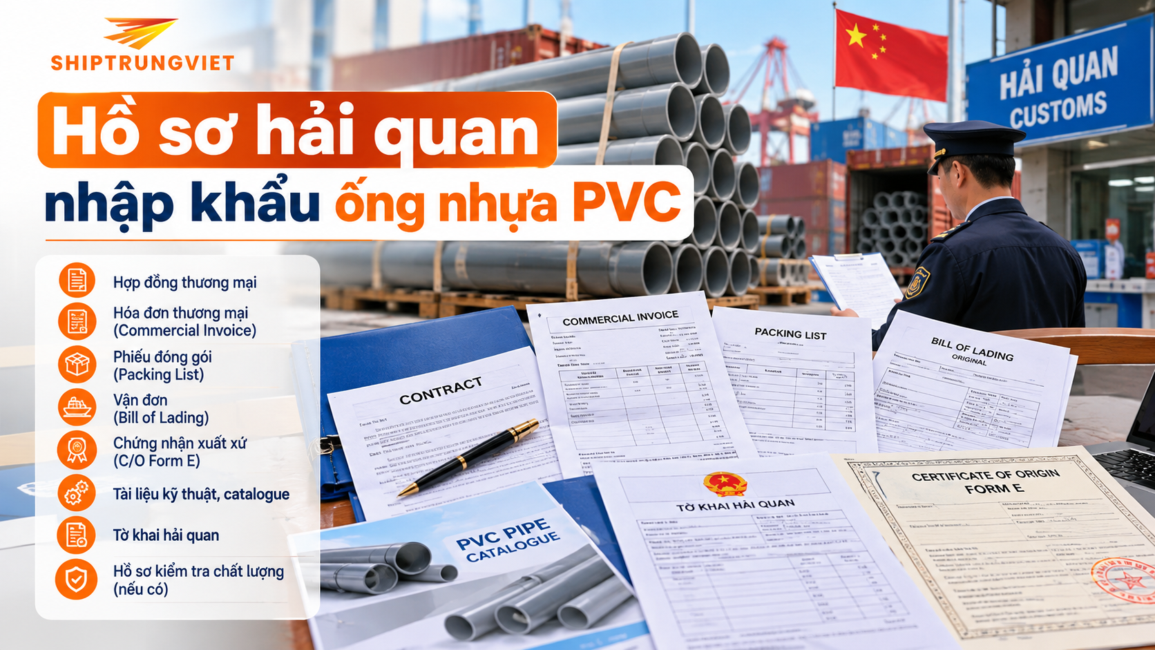 Hướng Dẫn Nhập Khẩu Ống Nhựa PVC Từ Trung Quốc Về Việt Nam