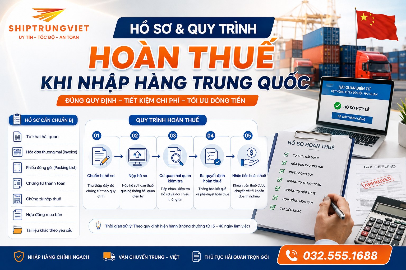 Hướng Dẫn Quy Trình Hoàn Thuế Chuẩn Khi Nhập Hàng Trung Quốc