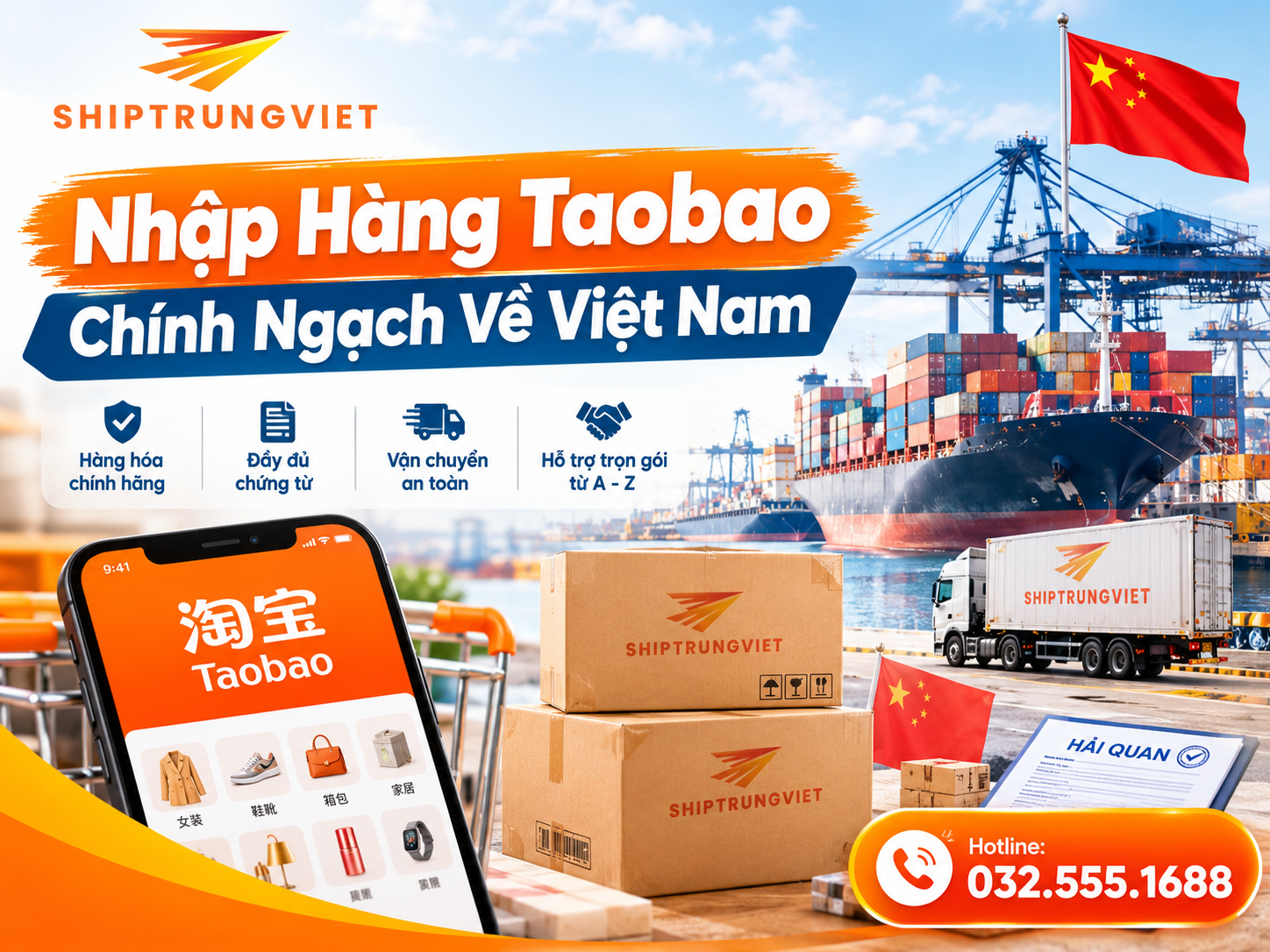 Nhập Hàng Taobao Chính Ngạch Trọn Gói Đầy Đủ Hóa Đơn Chứng Từ