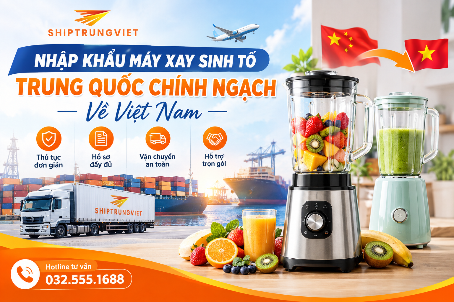 Thủ Tục Nhập Khẩu Máy Xay Sinh Tố Trung Quốc Chính Ngạch: Mã HS, Thuế Và Hồ Sơ