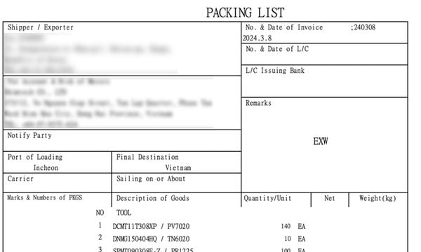 Packing list là gì? Vai trò của phiếu đóng gói trong Logistics