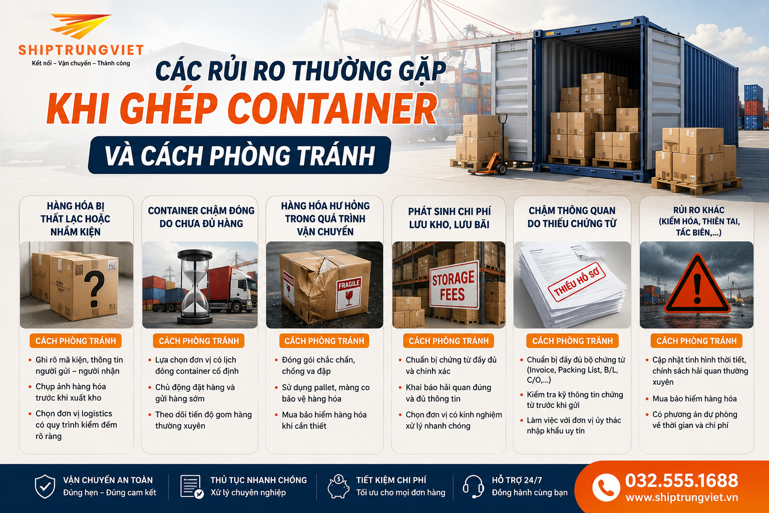 Lưu ý khi ghép container nhập hàng Trung Quốc ủy thác nhập khẩu | Ship Trung Việt