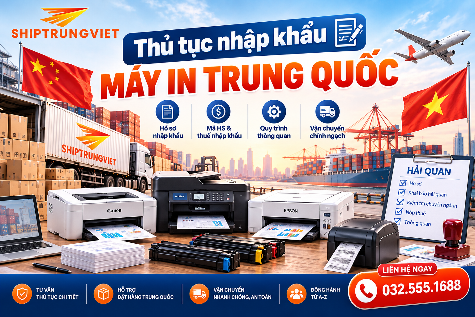 Thủ tục nhập khẩu máy in Trung Quốc về Việt Nam