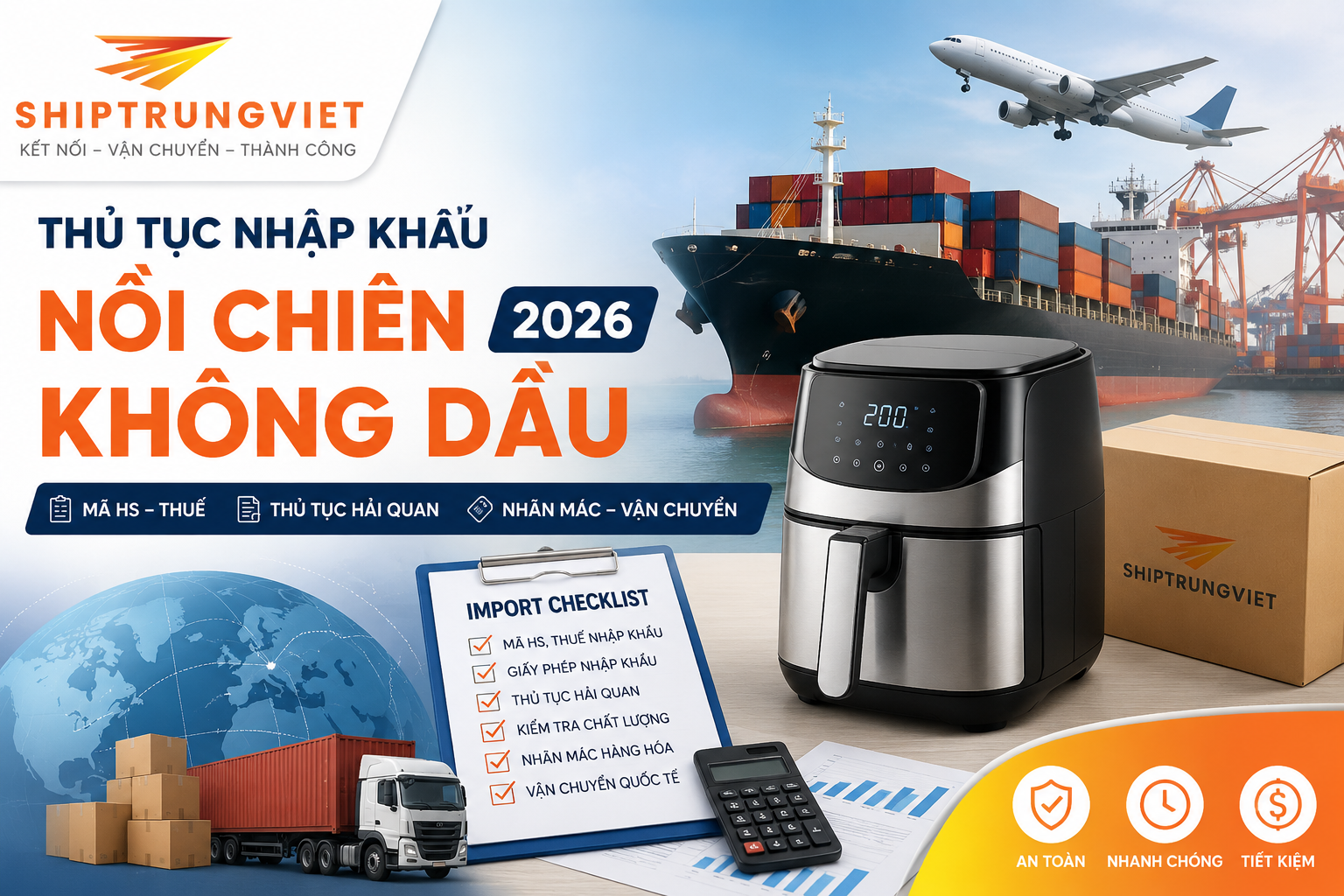 Thủ Tục Nhập Khẩu Nồi Chiên Không Dầu 2026 Mới Nhất