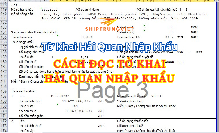 Tờ Khai Hải Quan Nhập Khẩu Là Gì? Cách đọc tờ khai hải quan nhập khẩu ...